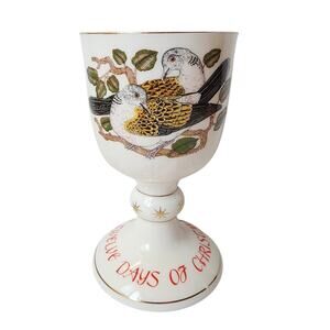 Royal Doulton Porcelain Goblet 2 Turtle Doves 12 Days of Christmas Replacement